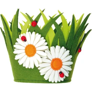 Velikonoční dekorace Dekorační květináč z filcu 18x15cm