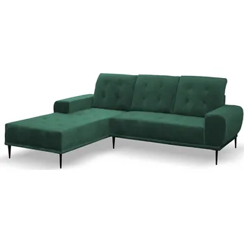 Sedací souprava GAB Rohová sedačka RAPIDO, 256 cm Roh pohovky: Levý roh, Barva látky: Zelená (Tiffany 10)