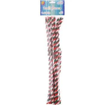 Hobby drát Chlupaté modelovací drátky 30cm 10ks pruhované 622091