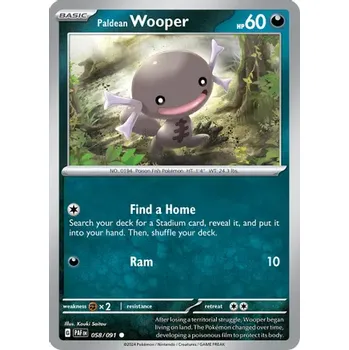 Karetní hra Pokémon karta Paldean Wooper 058/091 - Paldean Fates