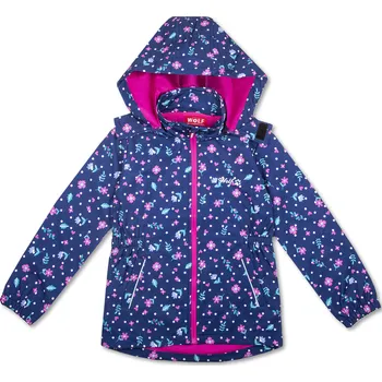 Dětská móda Dívčí softshellová bunda - Wolf B2361, tmavě modrá Barva: Modrá tmavě, Velikost: 128-134