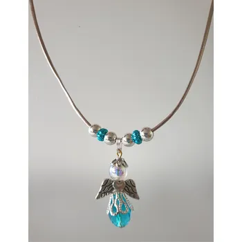 Náhrdelník Andílek z ohňovek - náhrdelník - modrá tyrkysová