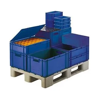 Úložný box Stohovací box modrý 200x150x120mm uzavr.