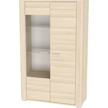 Komoda Vitrína ADEL - velká pravá, Dekor: Akácie světlá