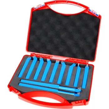 Příslušenstí k soustruhu Soustružnické nože 12mm s SK plátky, sada 11 ks v kufru