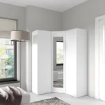 Rohová skříň Emi 40 - bílá