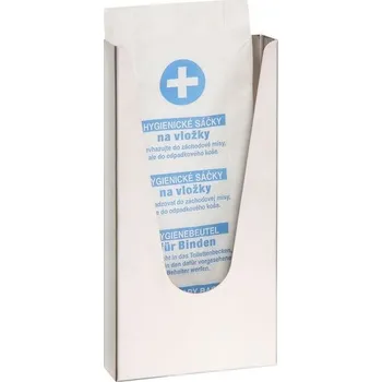 Dávkovač mýdla Sapho Zásobník na papírové sáčky HygBag, 120x240x32mm, nerez lesk