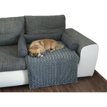 Pelíšek pro psa O´LALA PETS Pelech na gauč / sedačku 80 x 55 cm pro psa tmavě šedá