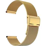 MůjMiBand.cz Milánský tah celokovový řemínek pro chytré hodinky 18mm Barva: zlatá se zapínáním na sponu