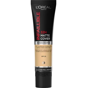 Make-up L'Oréal Paris Infallible 24H Matte Cover matující make-up na obličej 200 Neutral Undertone, 30 ml