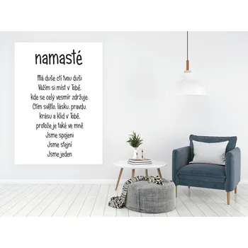 Samolepící dekorace Namasté samolepka na zeď výška 20 cm