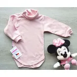 AMÁLKA Bavlněné roláčkové bodynko, pudrově růžové Velikost: 74