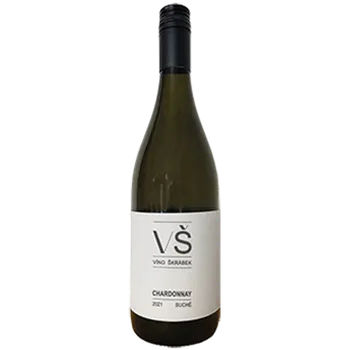 Víno Chardonnay 2021, zemské víno, Víno Škrábek, suché