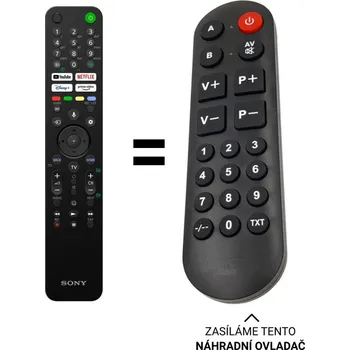 Dálkový ovladač Sony XR55X92JAEP náhradní dálkový ovladač pro seniory.