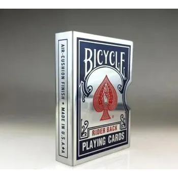 Poker Pouzdro na karty ocelové Bicycle modré
