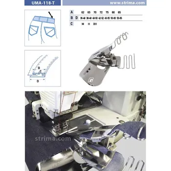 Texi Zakladač pásku pro šicí stroje UMA-118-T 80 H