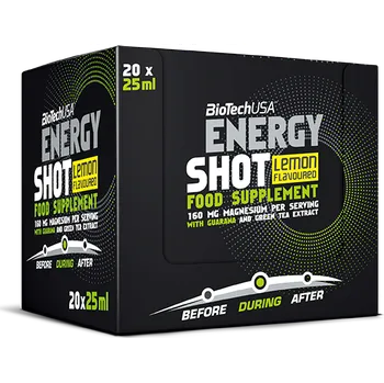Anabolizér BioTech Energy Shot lemon 20 x 25 ml