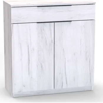 Komoda Komoda VARIO 1 Dekor: Dub bělený, Úchytky: černé úchytky