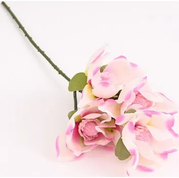 Vánoční dekorace Magnolie 47 cm bílo-fialová