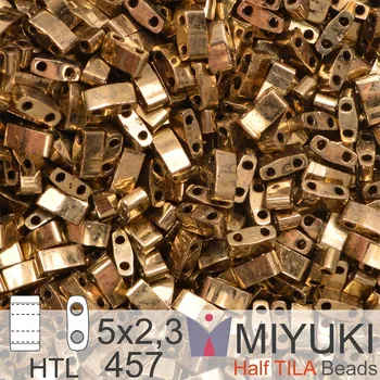 Korálek Korálky Miyuki Half Tila. Barva Metallic Dark Bronze HTL 457. Balení 3g.