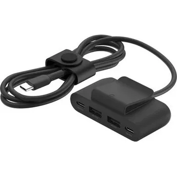 Belkin BOOST CHARGE™ 4-portový USB Power Extender (2xUSB-C, 2xUSB-A) až 30W + 2m USB-C kabel, černá BUZ001BT2MBKB7