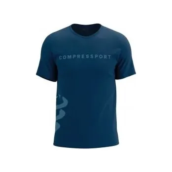 Pánské tričko COMPRESSPORT LOGO SS TSHIRT M estate blue/pacific coast XL triko + DÁREK DLE VÝBĚRU!
