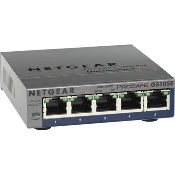 Switch NETGEAR 5xGb Plus Switch,web monit.GS105E GS105E-200PES