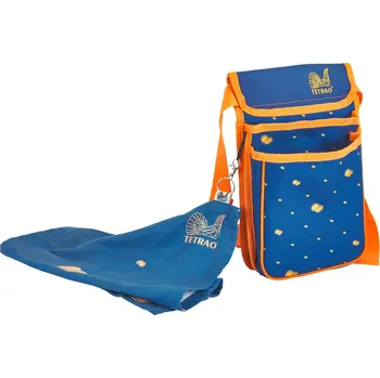 Brašna na brokové náboje TETRAO modrá + ručníček s motivem asfaltové holuby