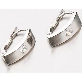 Náušnice Dámské náušnice bílé zlato 585 zirkon 42-31510