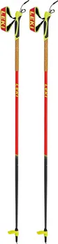 Nordic walkingová hůl LEKI Mezza Speed Naturalcarbon/Fluorescent Red/ Neonyellow 120 cm