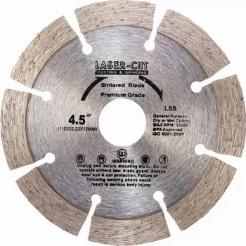 Řezný kotouč POWERPLUS L00106 - Diamantový kotouč segmentový 115 x 22,23 x 12mm LSS