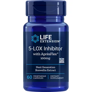 Přírodní produkt Life Extension 5-LOX Inhibitor with AprèsFlex®, 100 mg, 60 rostlinných kapslí - DMS 3/26