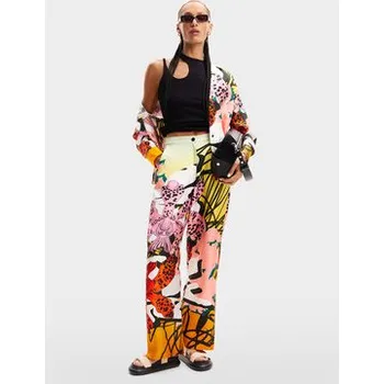 Dámské kalhoty Desigual Kalhoty z materiálu MONSIEUR CHRISTIAN LACROIX Ericeira 24SWPW27 Barevná Regular Fit S