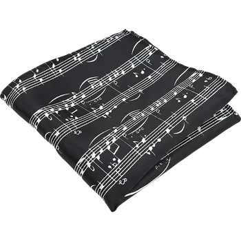 Látkový kapesník Kapesníček do saka černý - Notová partitura