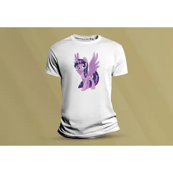 Chlapecké tričko Dětské bavlněné tričko Twilight Sparkle. Bílá velikost M