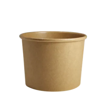 Jednorázové nádobí Papírová miska EKO na polévku 560 ml Kraft