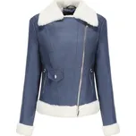 Kožená dámská bunda Avitator s kožíškem Barva: Modrá, Velikost: 3XL