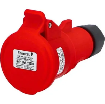 Elektrická vidlice 23300 Spojka IP54, 400V, 16A, 4P, 6h, přímá - SpeedPRO, Famatel