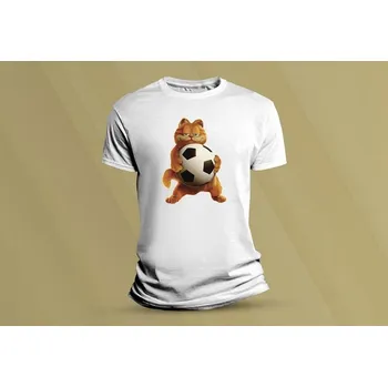 Chlapecké tričko Dětské bavlněné tričko Garfield. Bílá velikost M