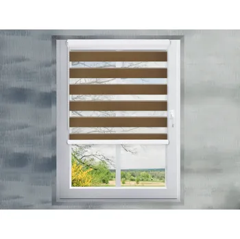 Roleta FEXI Zatemňovací Roleta Den a noc, Silk tmavě zlatá, A 093 v MAXI kazetě, 150x30 cm