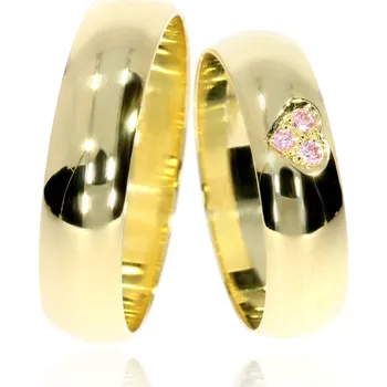 Prsten Zlatnictví Helios Zlaté snubní prsteny L-224 Kameny: Se Zirkony