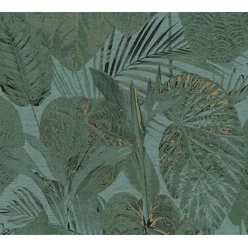 Tapeta A.S. Création | Vliesová tapeta na zeď Famous Garden 39355-3 | 0,53 x 10,05 m | vining ivy, zlatá + Vining ivy, zlatá vliesová tapeta na stěnu 393553 v rozměru 0,53 x 10,05 m