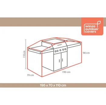 Zahradní pohovka Obal na gril 195x70x110cm Winza