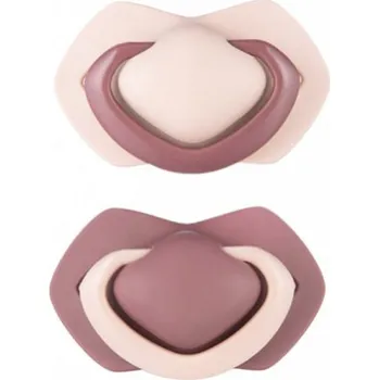 Canpol babies set symetrických silikonových dudlíků 18m+ PURE COLOR růžový