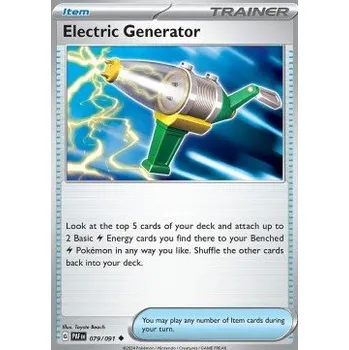 Sběratelská karetní hra Pokémon PAF 079/091 Electric Generator - Paldean Fates Stav: Near Mint, Verze: REVERSE HOLO