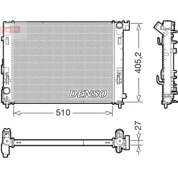 Chladič motoru Chladič, chlazení motoru DENSO DRM46076