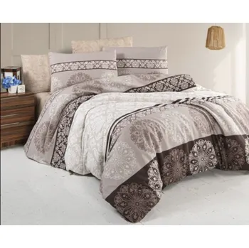 Povlečení Bavlněné povlečení Mandala hnědá Velikost: 70x90, 140x200 cm