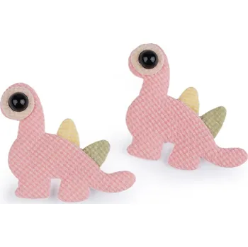 Aplikace / nášivka dinosaurus, 1 růžová střední, 400264