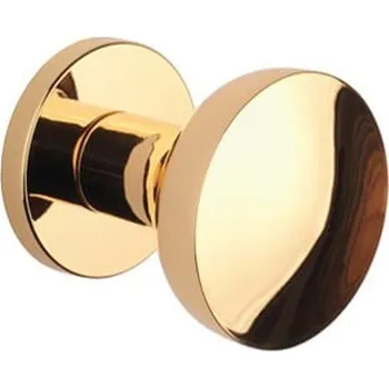 Dveřní kování AS - KOULE ORTICA - R 7S bez spodní rozety, koule pevná ks OLV - Mosaz leštěná lakovaná