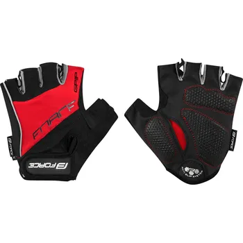 Cyklistické rukavice FORCE rukavice grip gel červené Velikost: S